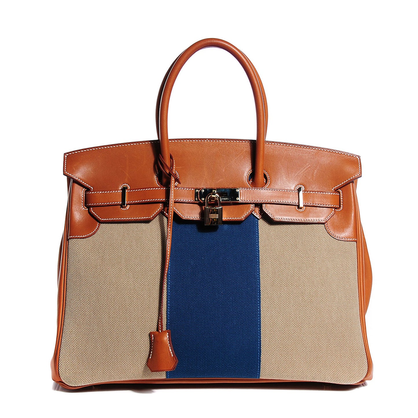 Toile Natural Barenia Flag Birkin 35