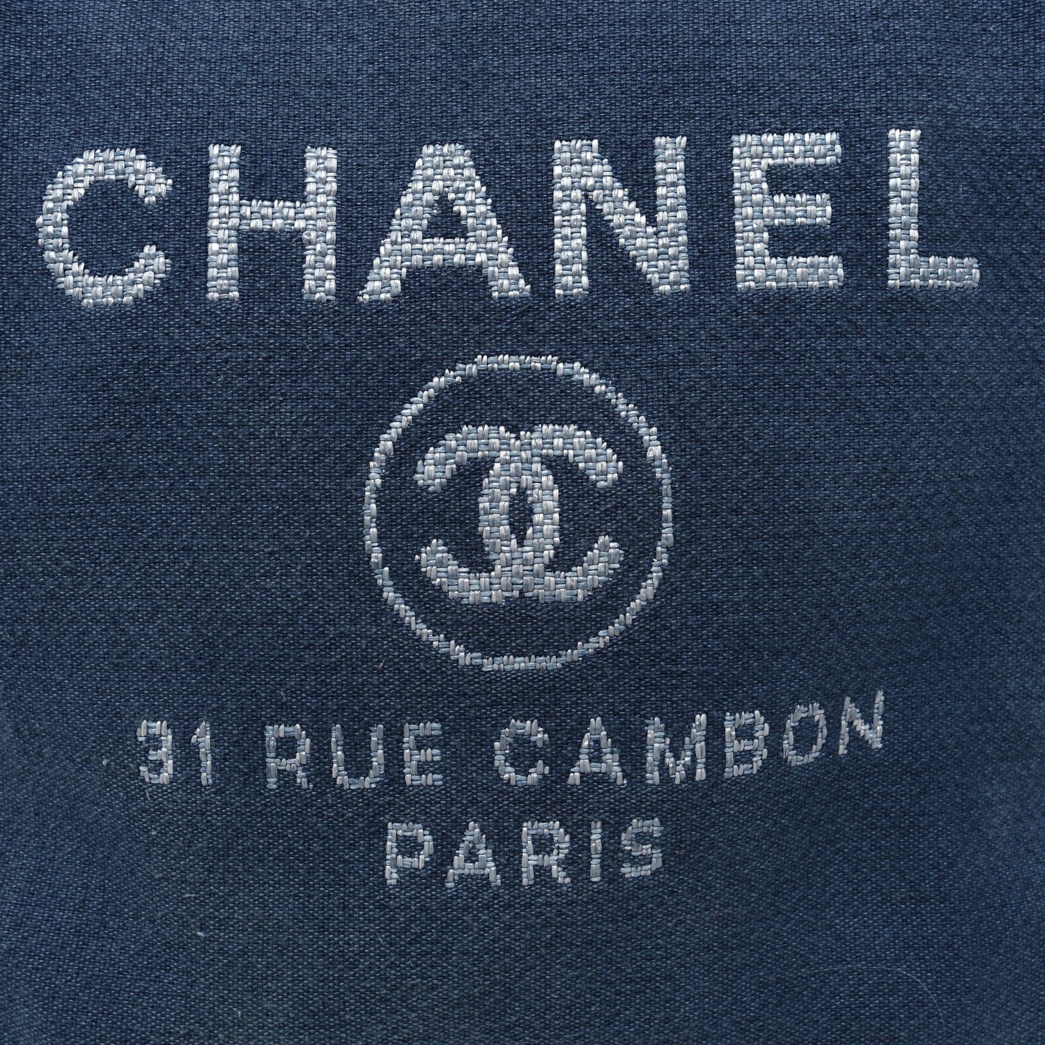 Chanel Canvas Mini Deauville Tote Denim Blue 8 of 10