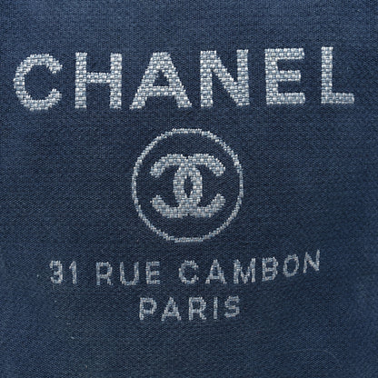 Chanel Canvas Mini Deauville Tote Denim Blue 8 of 10