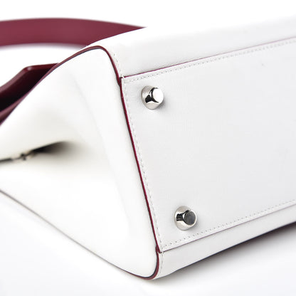 Christian Dior Calfskin Be Dior Double Flap White Burgundy 8 of 13