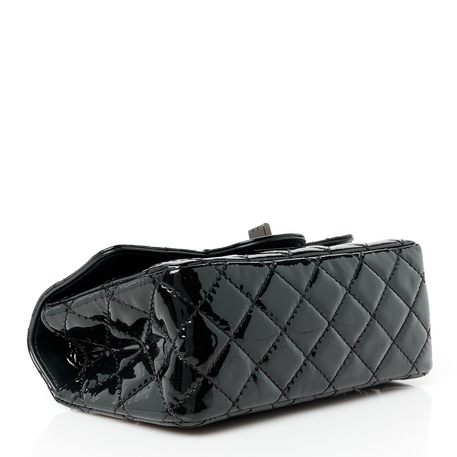 Chanel Patent Calfskin Quilted 2.55 Reissue Mini Flap So Black 4 of 10