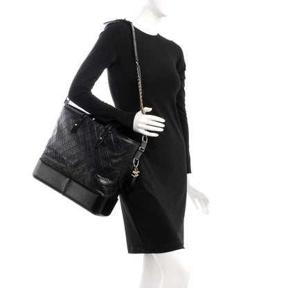 Chanel Calfskin Quilted Large Gabrielle Shopping Tote Black 2 of 8