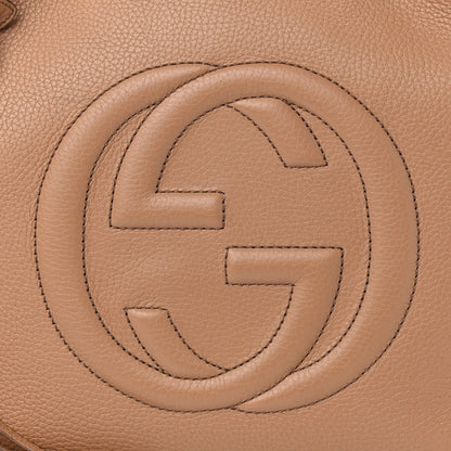 Gucci Pebbled Calfskin Medium Soho Chain Shoulder Bag Camelia 7 of 10