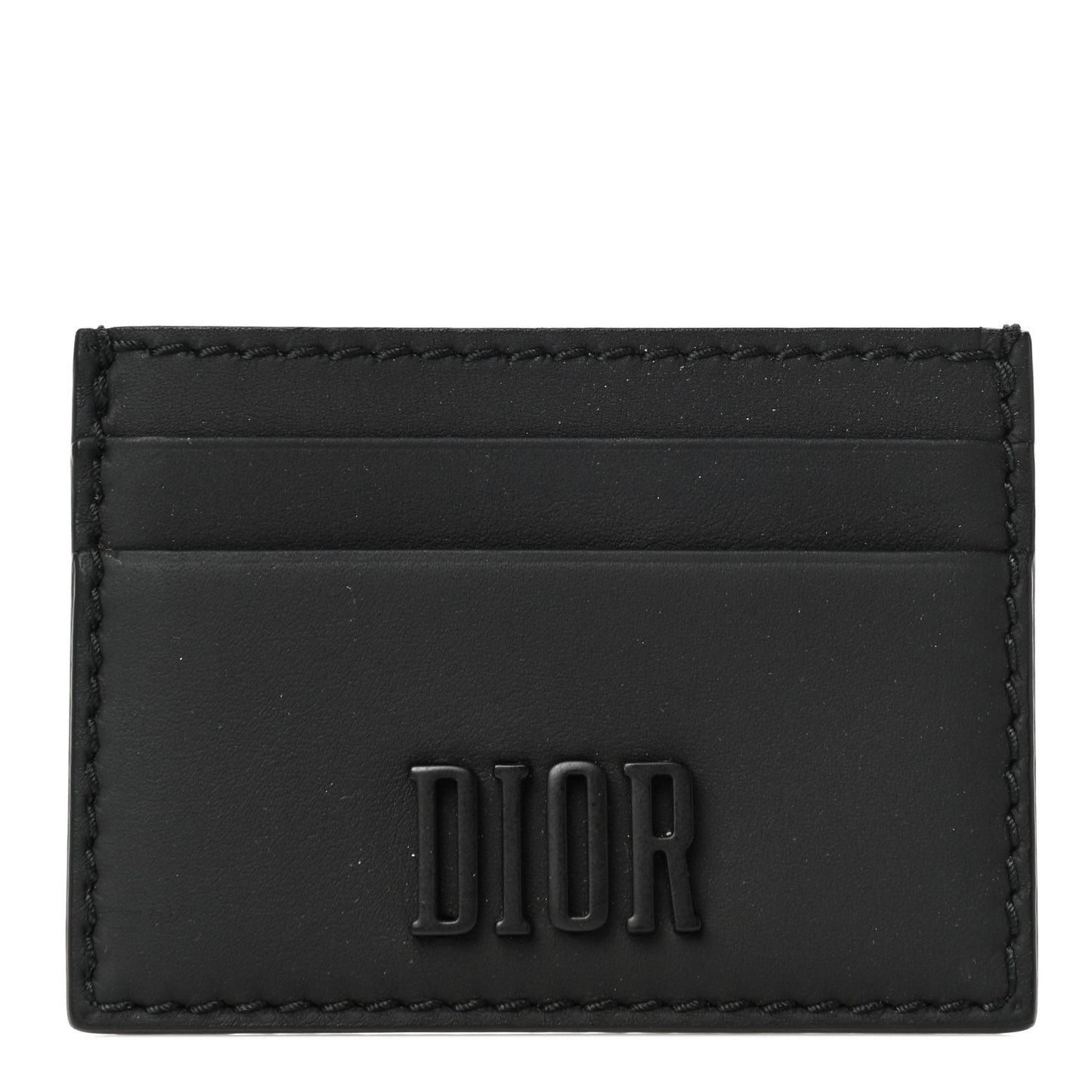 Calfskin D-Fence Card Holder Black