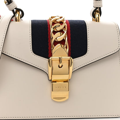 Gucci Calfskin Mini Sylvie Top Handle Bag Off White 7 of 12