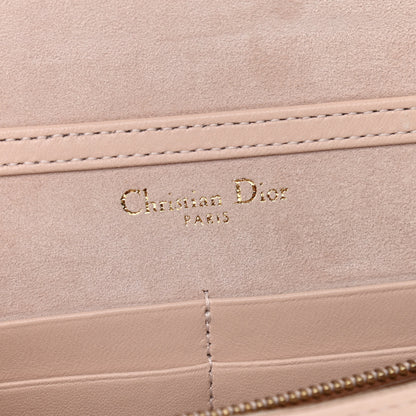 Christian Dior Calfskin Studded Diorama Wallet on Chain Pouch Nude 6 of 9