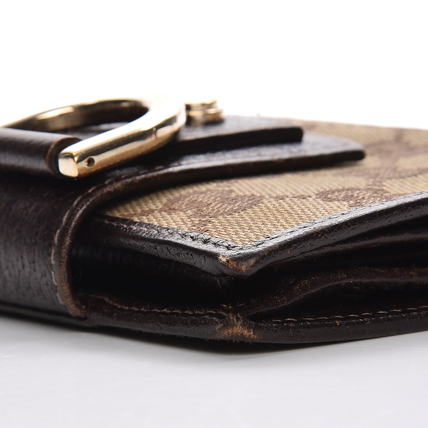 Gucci Monogram Abbey Compact Wallet Dark Brown 9 of 10