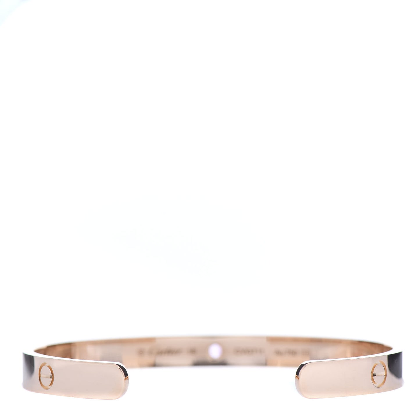 18K Pink Gold Pink Sapphire LOVE Cuff Bracelet 18