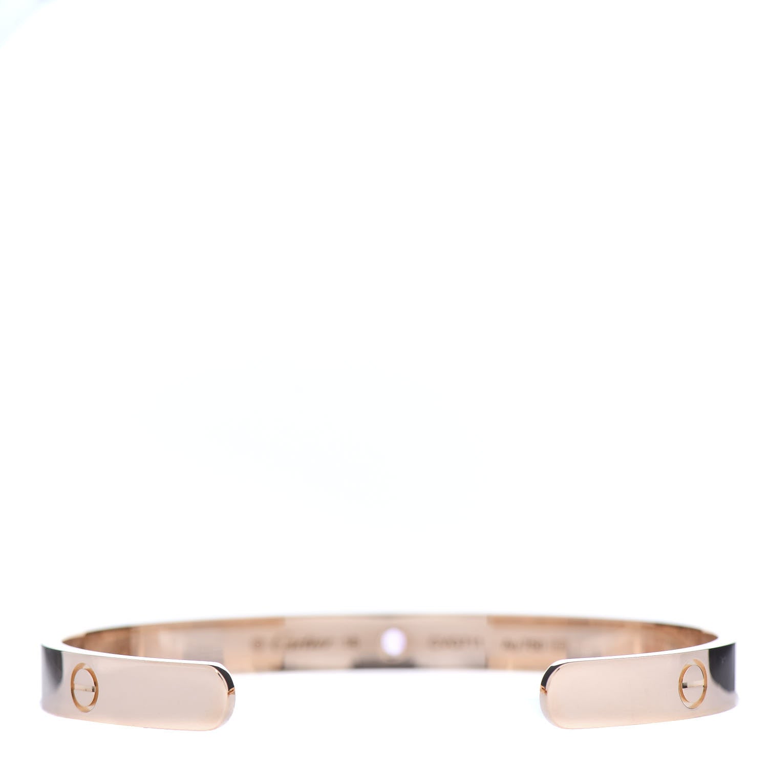 Cartier 18K Pink Gold Pink Sapphire LOVE Cuff Bracelet 18 3 of 6