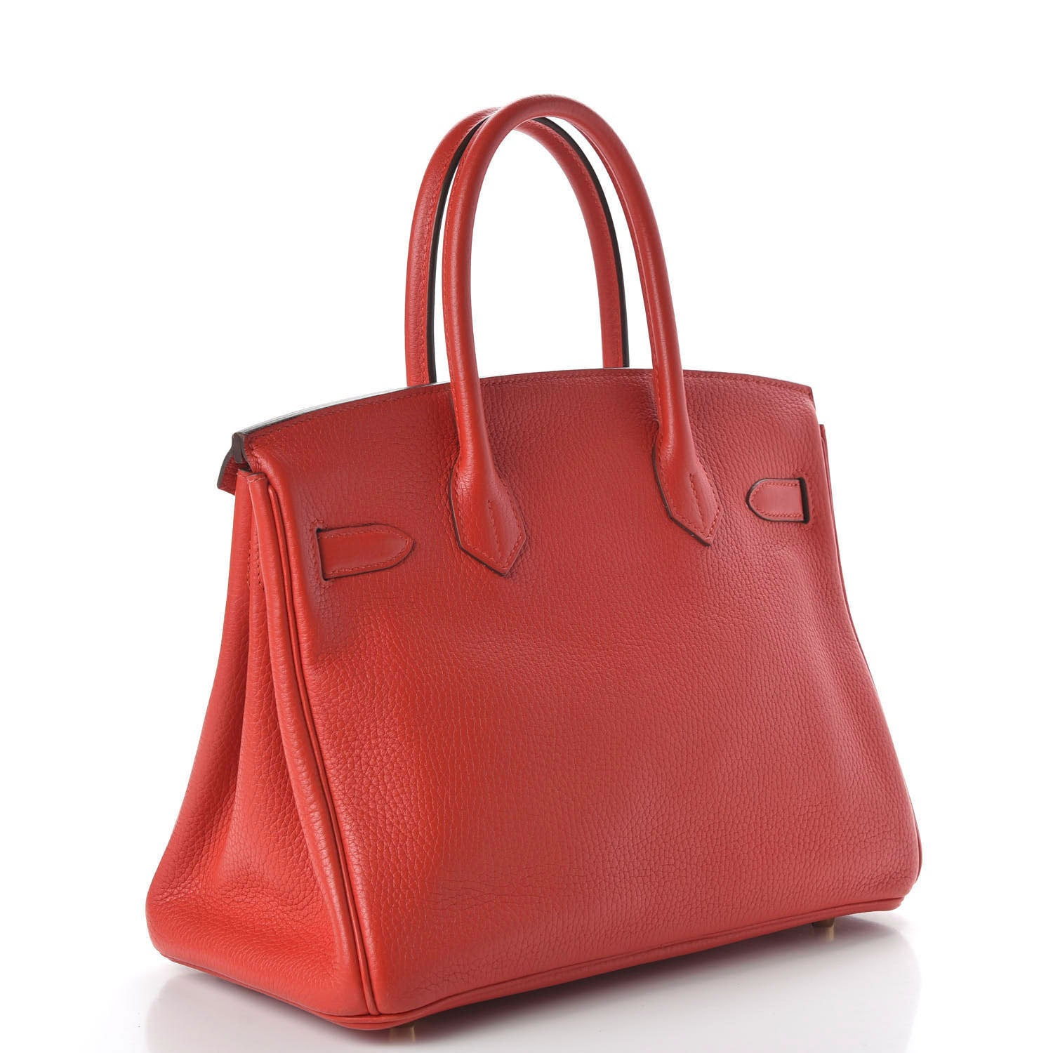 Hermes Taurillon Clemence Birkin 30 Rouge Tomate 3 of 11