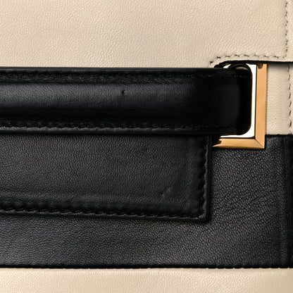 Valentino Garavani Nappa Striped Medium My Rockstud Frame Bag Black Light Ivory 12 of 16