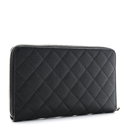 Chanel Caviar Quilted Large Zip Around Organizer Wallet Black 3 of 8