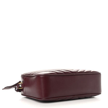 Saint Laurent Calfskin Matelasse Monogram Lou Camera Bag Dark Legion Red 4 of 9