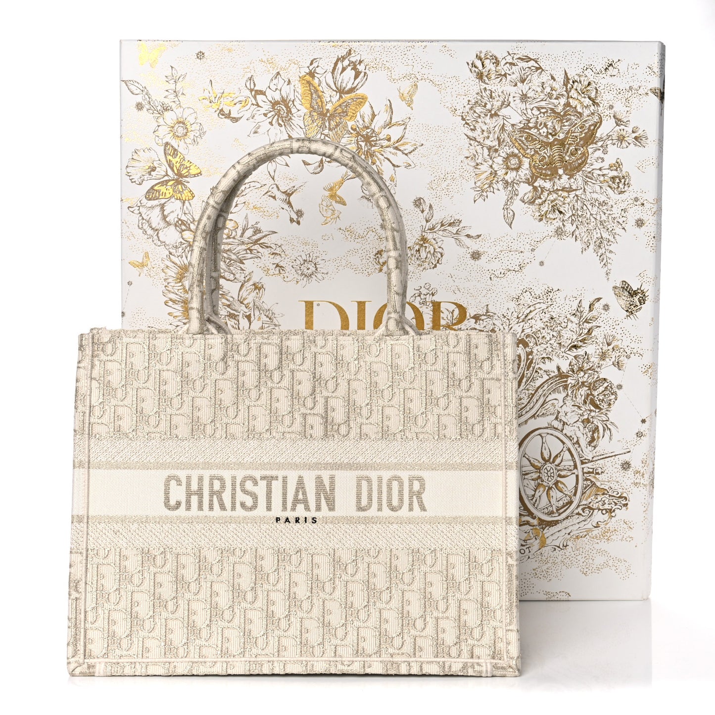 Oblique Medium Book Tote Gold Multicolor