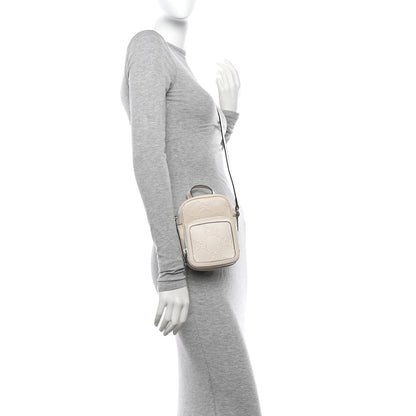 Gucci Calfskin GG Tennis Embossed Mini Double Zip Messenger Bag Mystic White 2 of 13