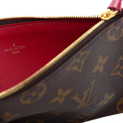 Louis Vuitton Monogram Felicie Chain Wallet Zippered Insert Fuchsia 6 of 6