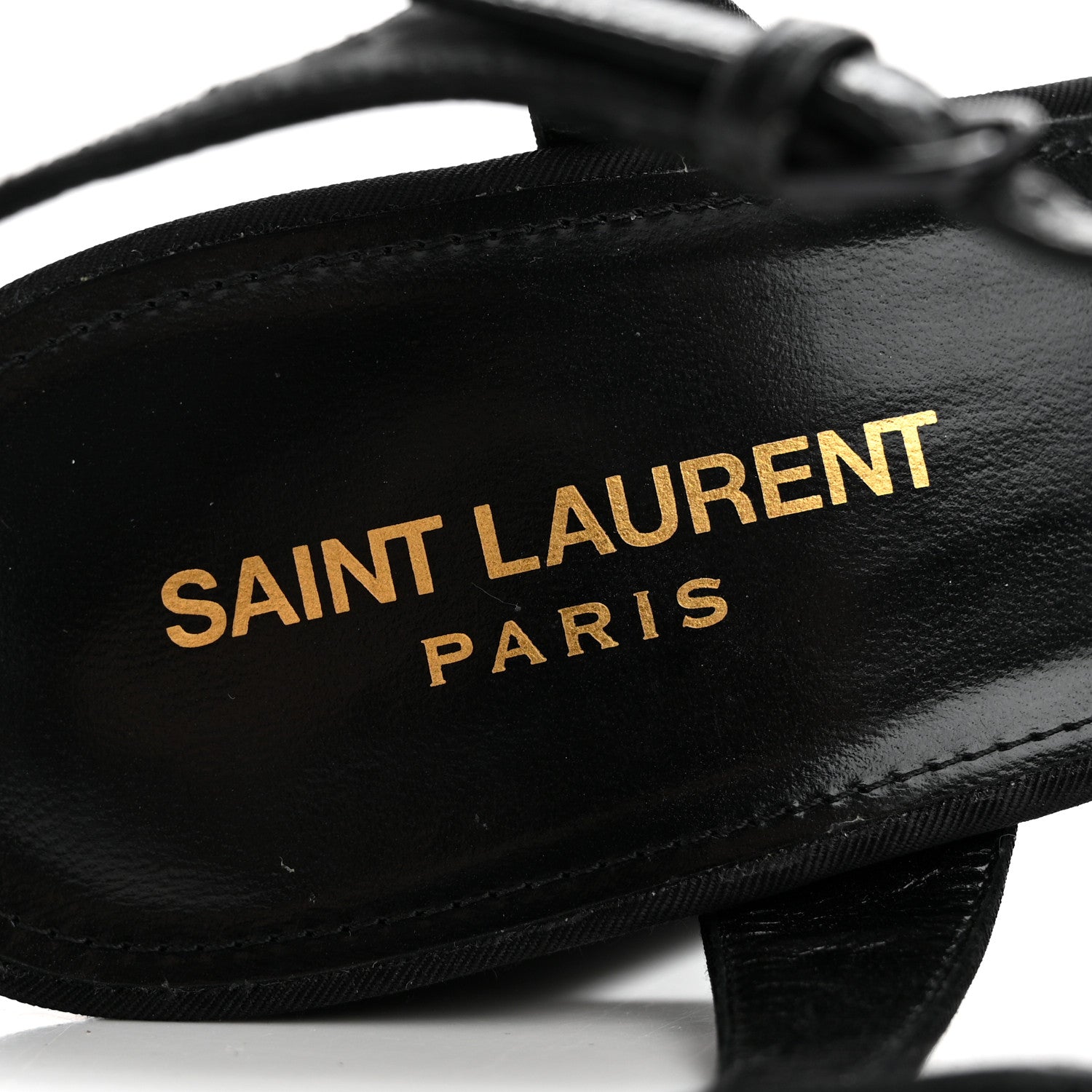 Saint Laurent Grosgrain Bianca 85 Platform Sandals 40 Black 7 of 9
