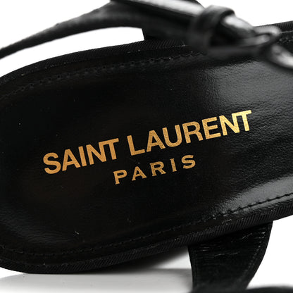Saint Laurent Grosgrain Bianca 85 Platform Sandals 40 Black 7 of 9