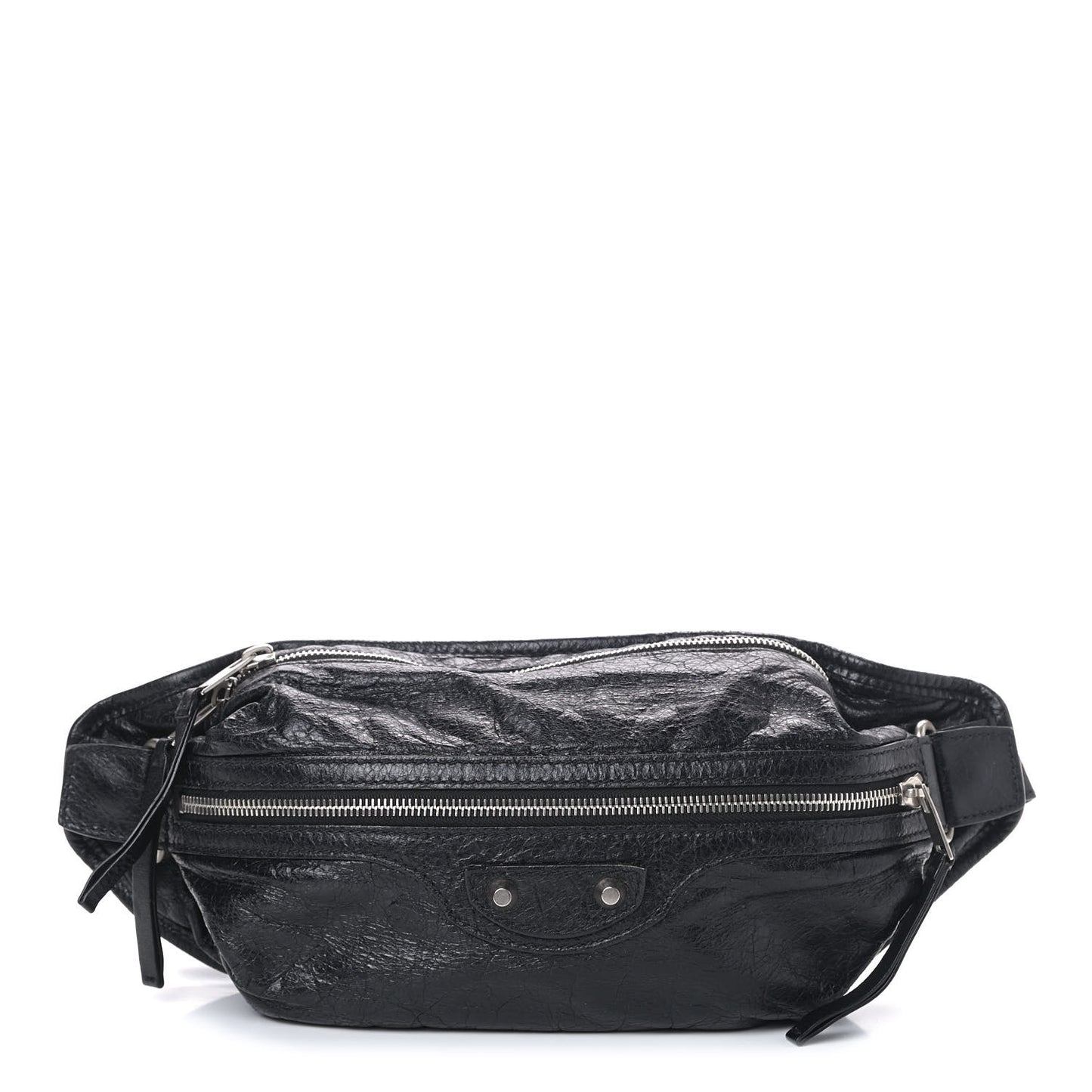 Lambskin Classic Hardware Neo Lift Hip Bag Black