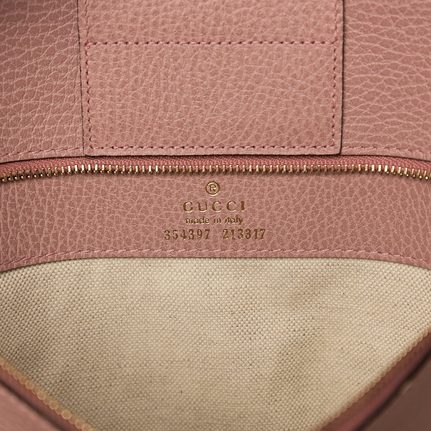 Gucci Dollar Calfskin Medium Swing Tote Grey Field Soft Pink 5 of 9