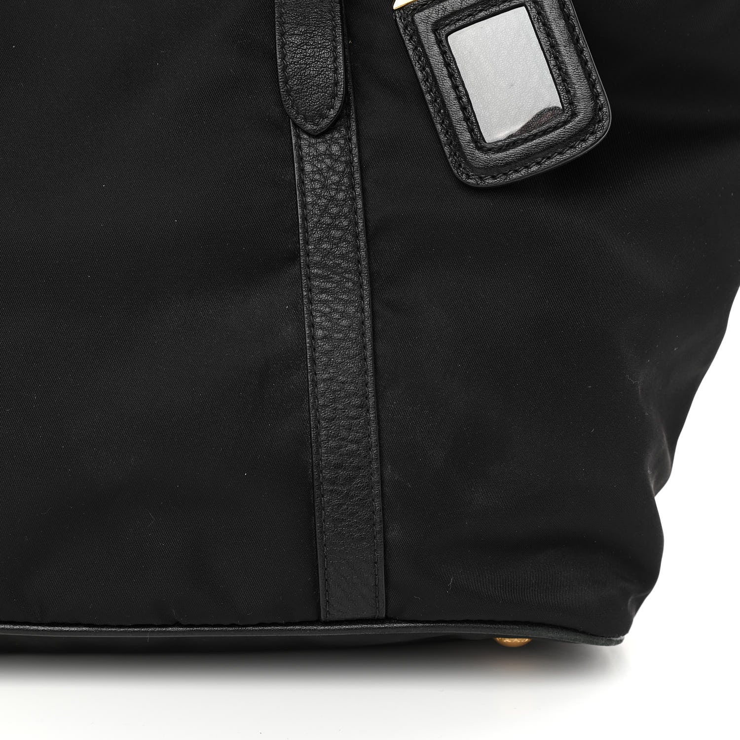 Prada Tessuto Nylon Vitello Daino Tote Black 7 of 12