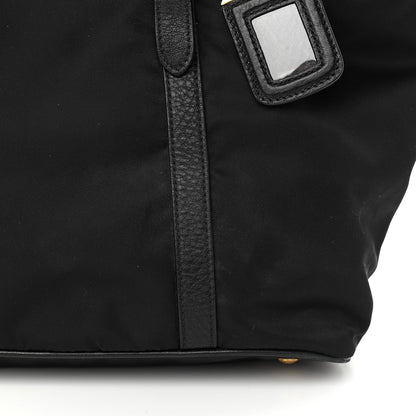Prada Tessuto Nylon Vitello Daino Tote Black 7 of 12