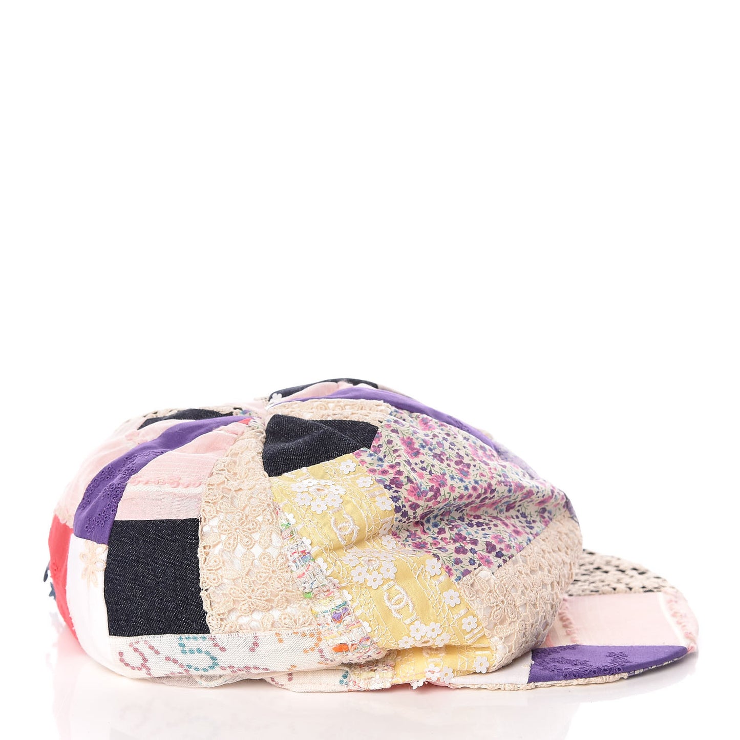 Fabric Patchwork Cap Hat M Multicolor