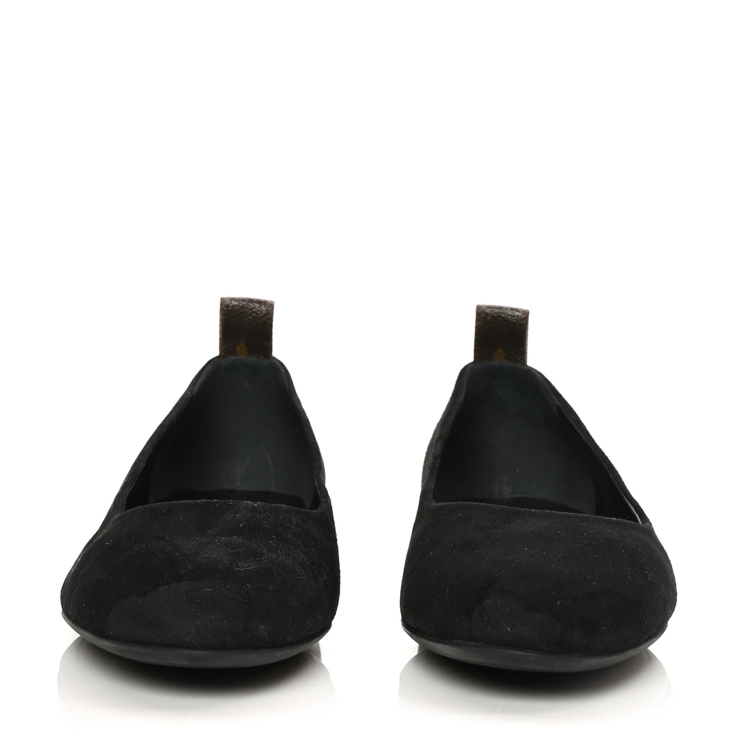 Suede Monogram Uniformes Ballet Flats 40 Black