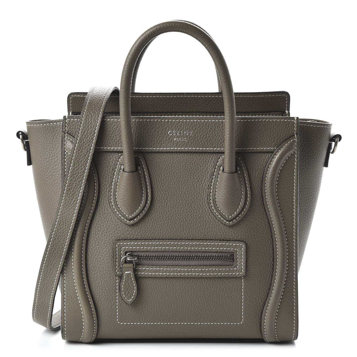Drummed Calfskin Nano Luggage Souris