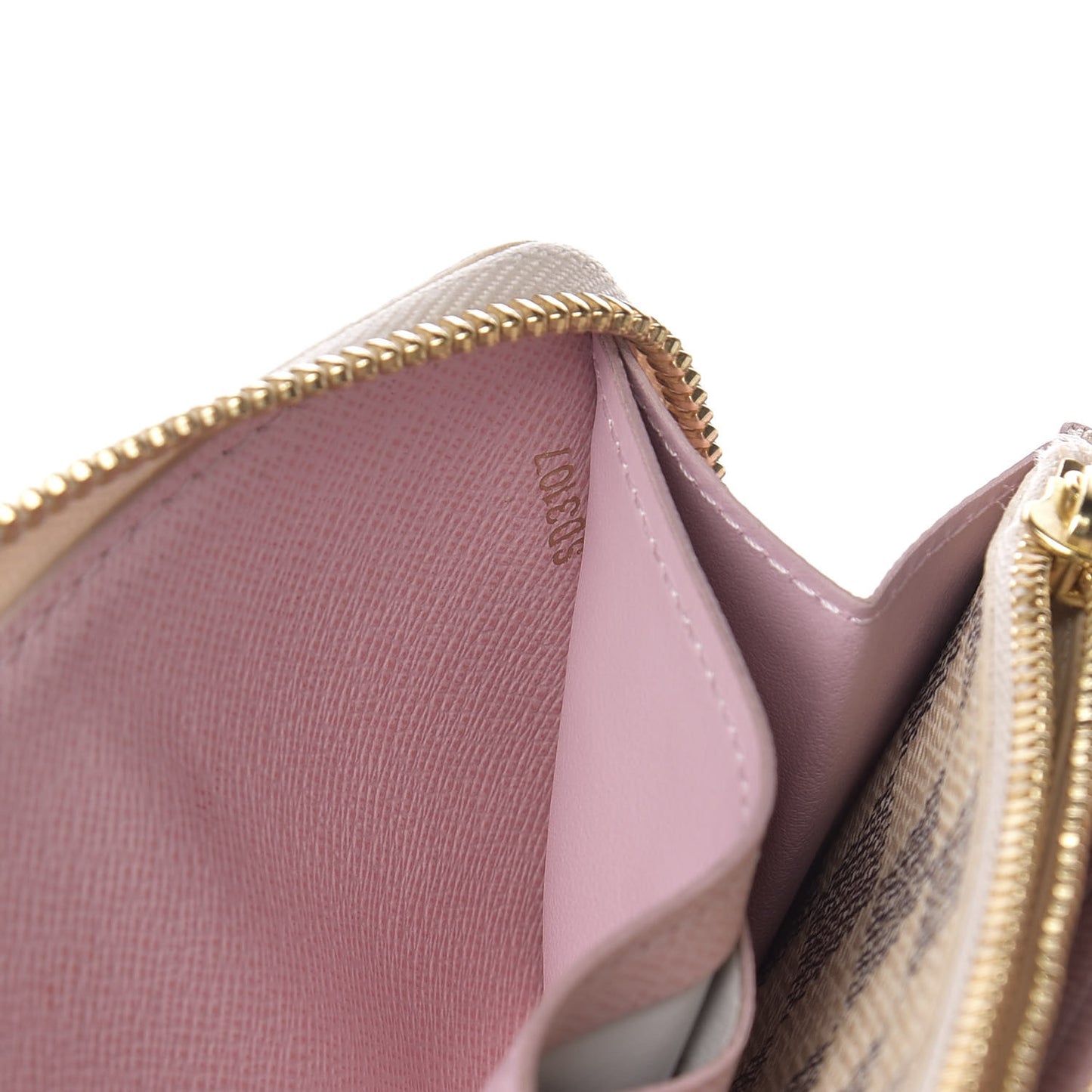 Damier Azur Clemence Wallet Rose Ballerine