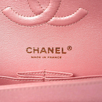 Chanel Iridescent Caviar Quilted Medium Double Flap Rose Pink 8 of 9