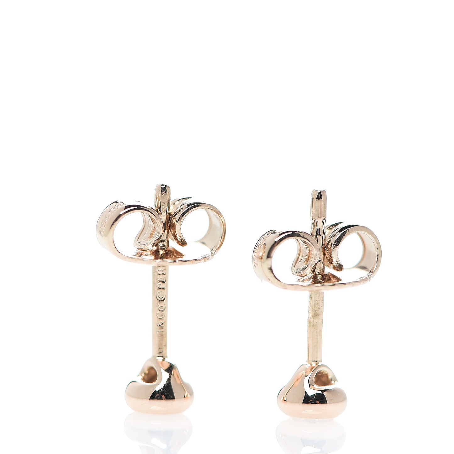 18K Rose Gold Diamond .06ctw Elsa Peretti Diamonds By The Yard Earrings