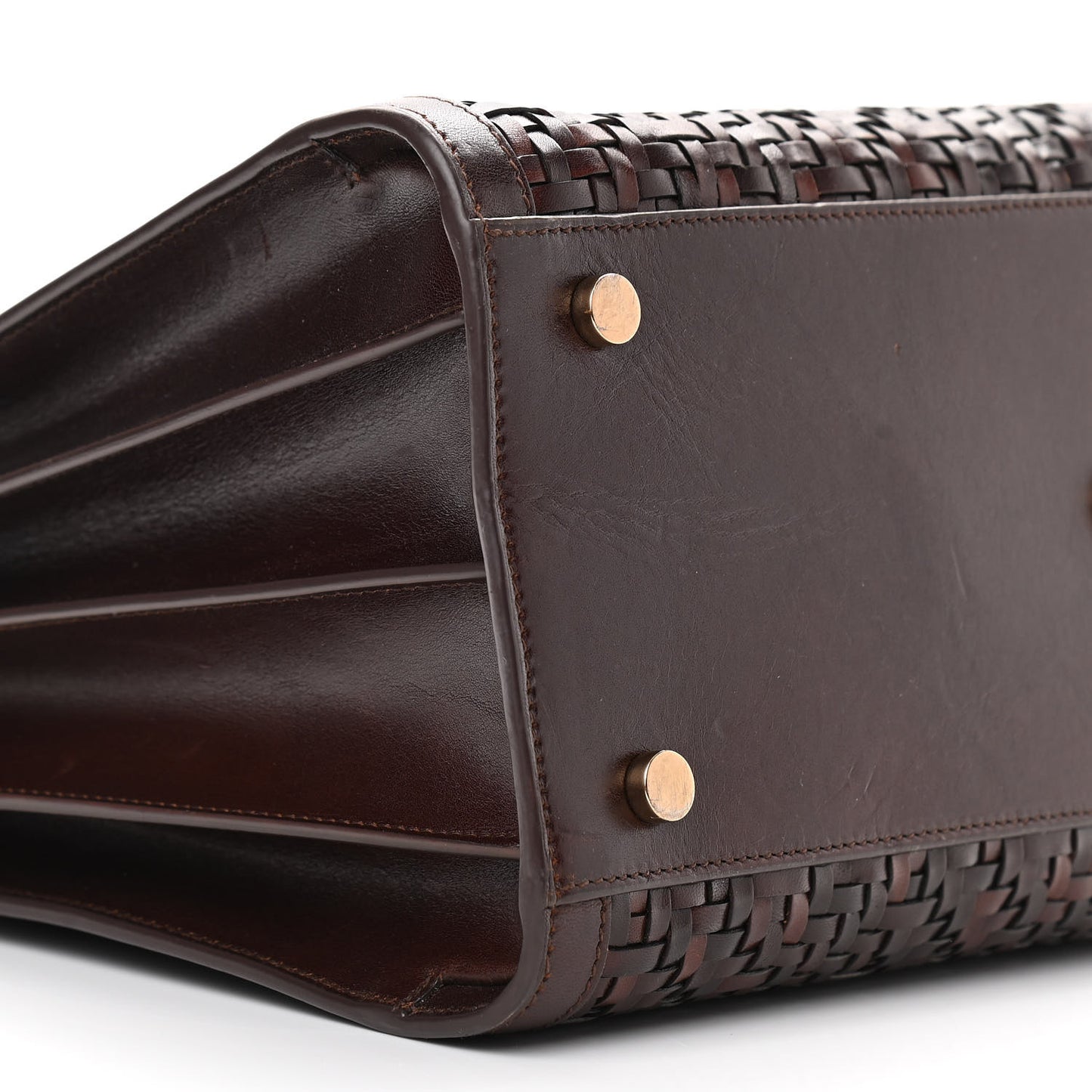 Calfskin Paglia Palm Sac De Jour Brown
