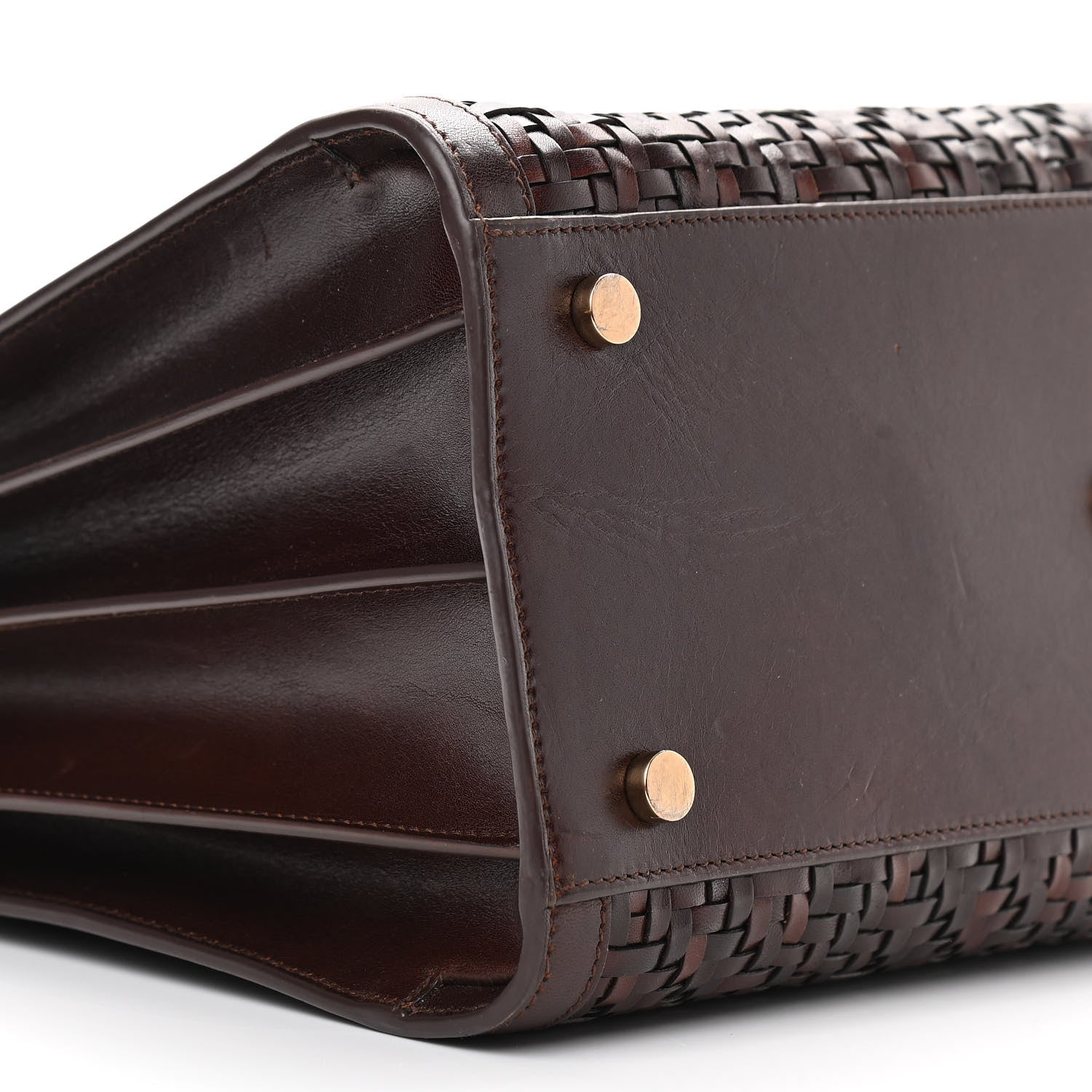 Saint Laurent Calfskin Paglia Palm Sac De Jour Brown 5 of 18
