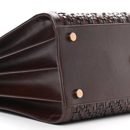 Saint Laurent Calfskin Paglia Palm Sac De Jour Brown 5 of 18