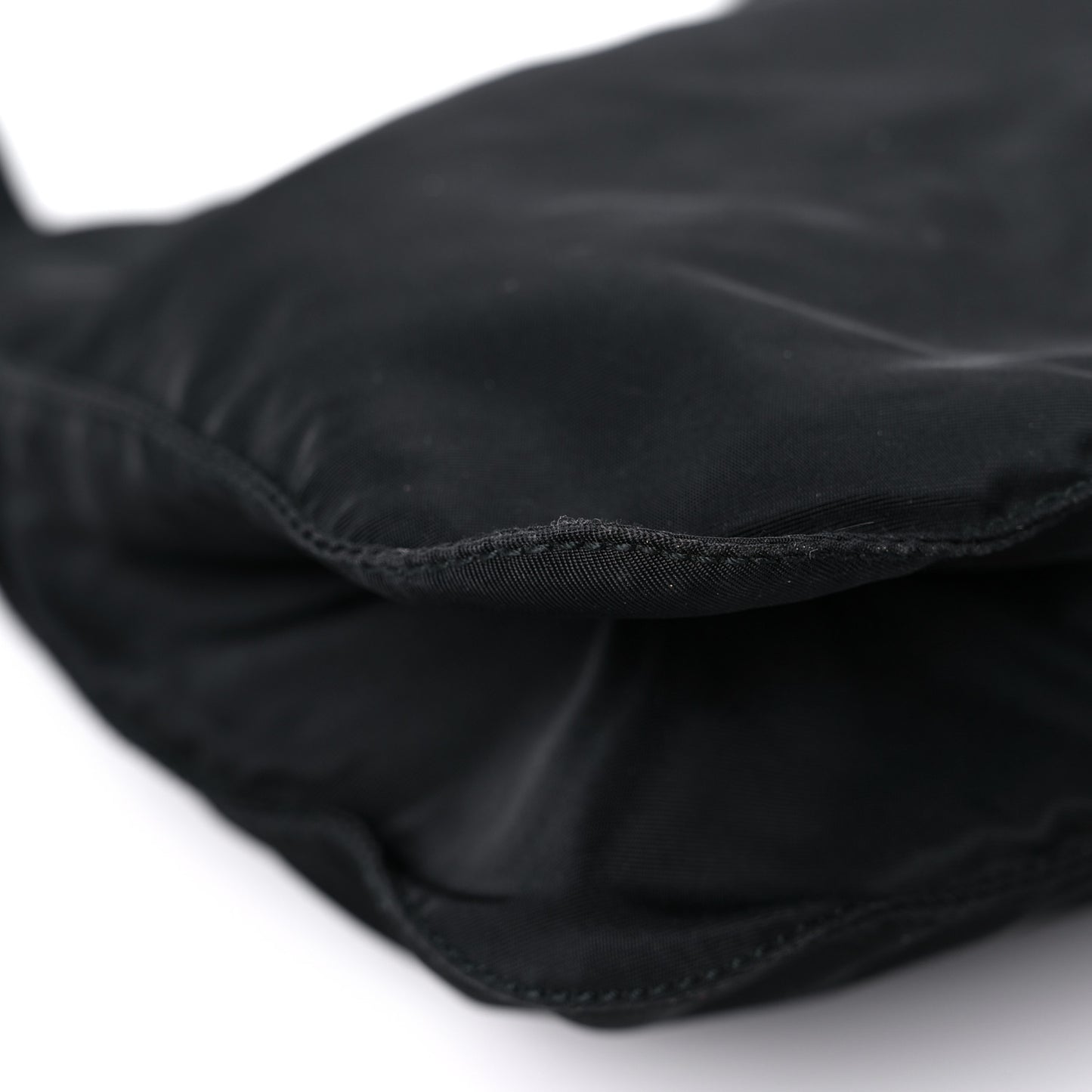Tessuto Nylon Saffiano Flat Messenger Bag Black