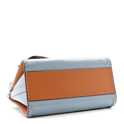 Alexander McQueen Calfskin The Short Story Shoulder Bag Blue Brown 4 of 11