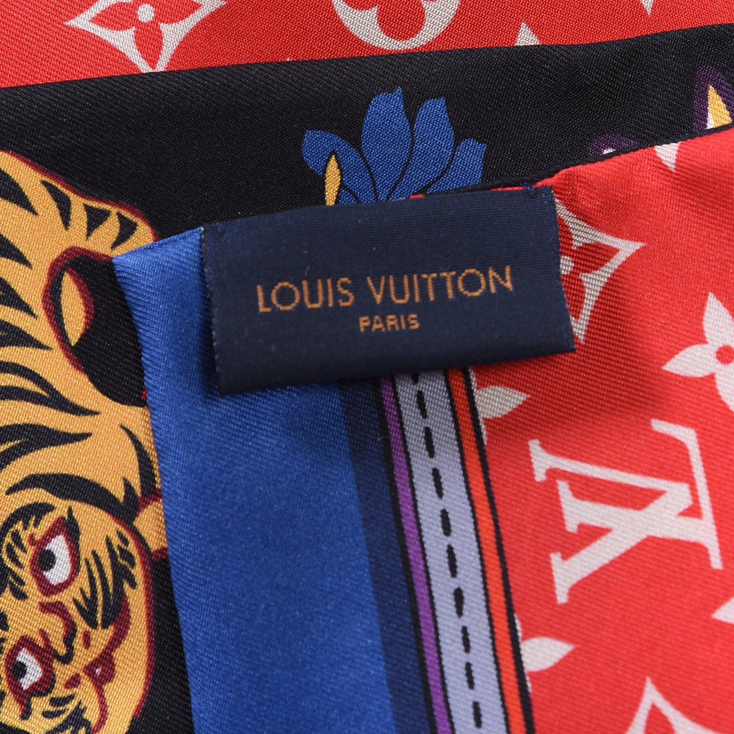 Silk Monogram Superstition Bandeau Black