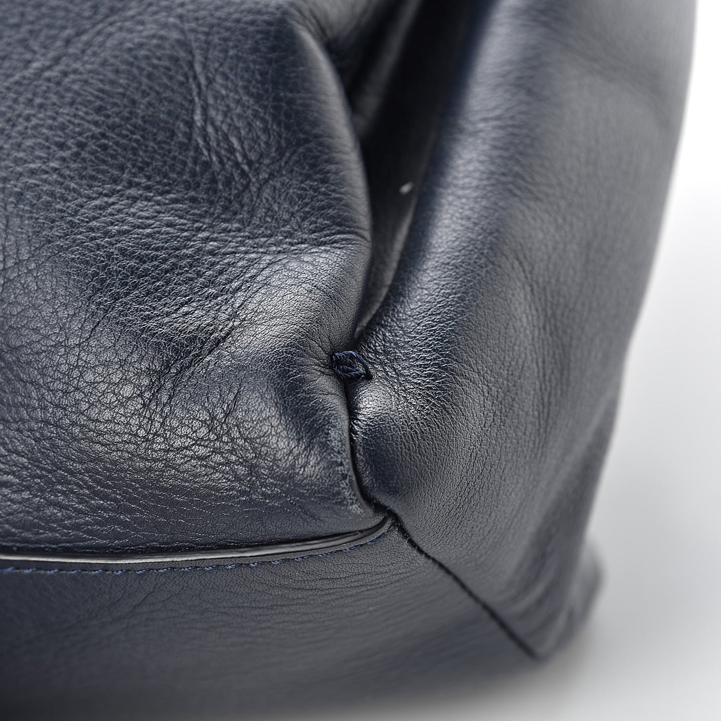 Waxy Grained Calfskin Medium Pandora Pure Flap Bag Night Blue