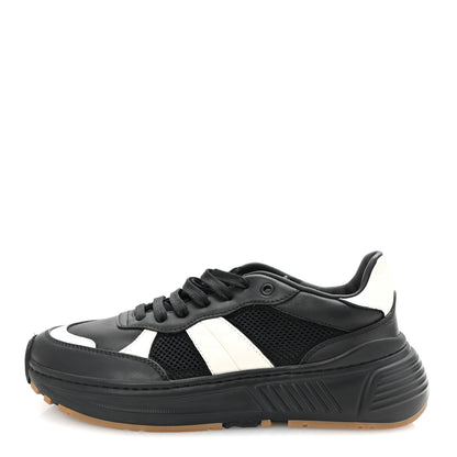 Bottega Veneta Calfskin Technical Mesh Speedster Sneakers 40.5 Black White 1 of 9