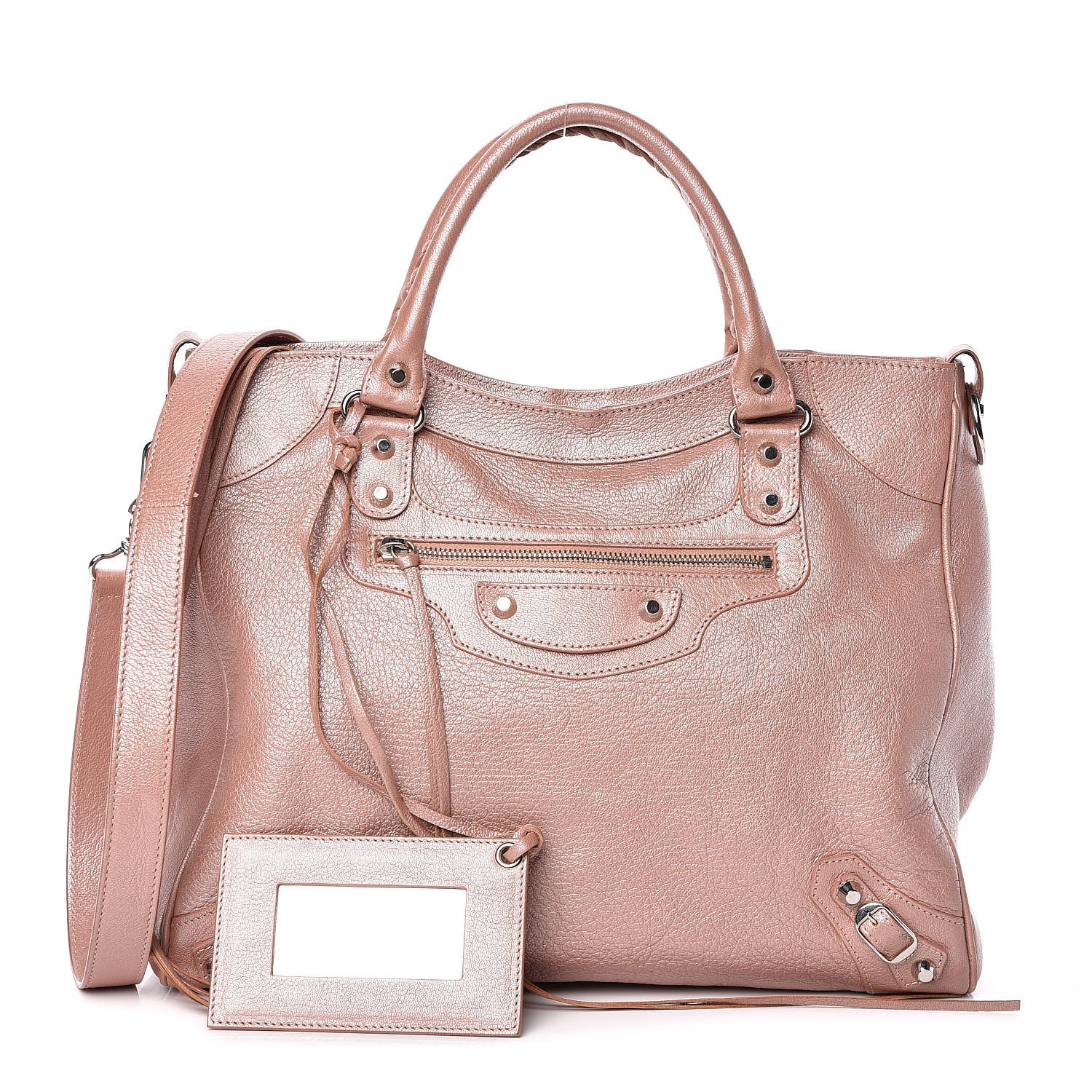 Balenciaga Pearlescent Goatskin Classic Palladium Hardware Velo Rose Rose Light 1 of 10