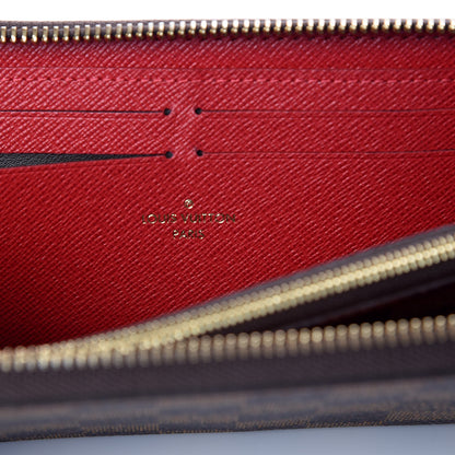 Louis Vuitton Damier Ebene Clemence Wallet Cherry 6 of 10
