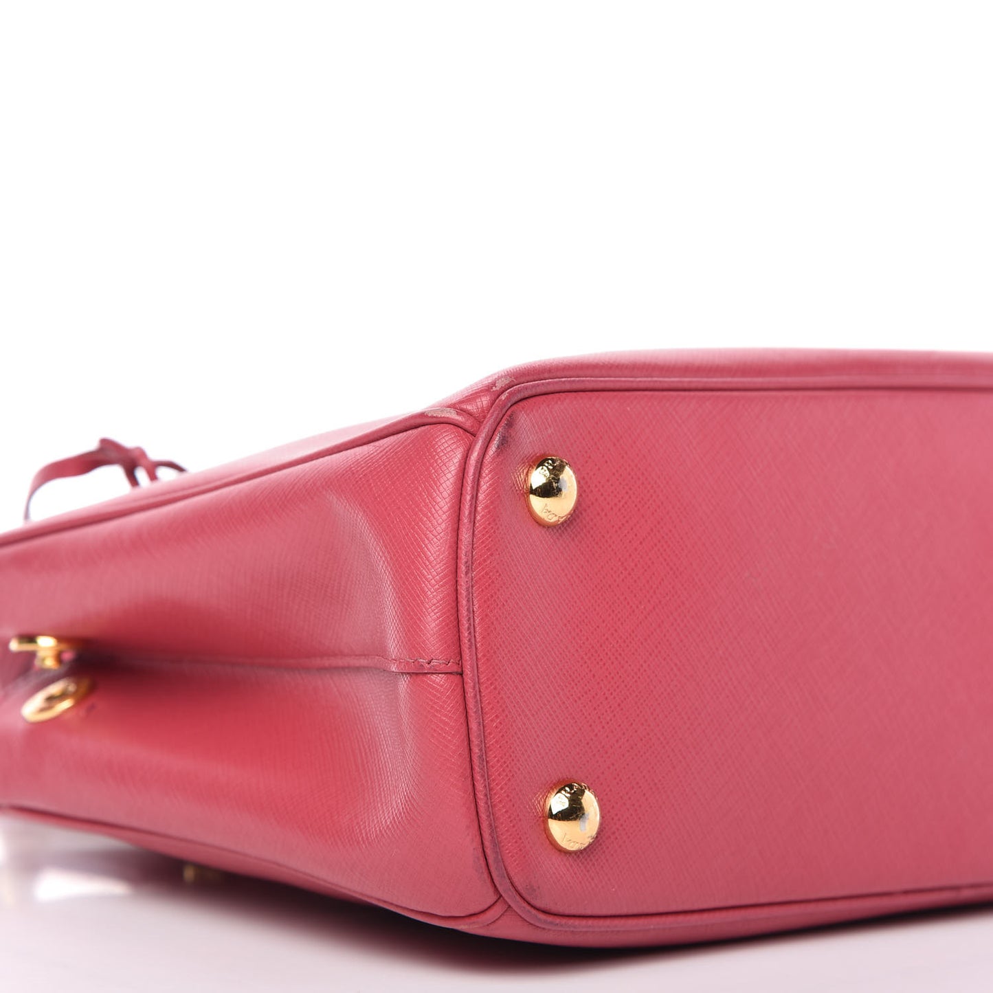 Saffiano Small Galleria Double Zip Tote Fuxia