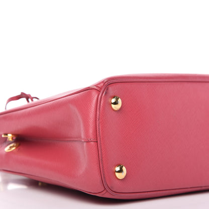 Prada Saffiano Small Galleria Double Zip Tote Fuxia 6 of 12