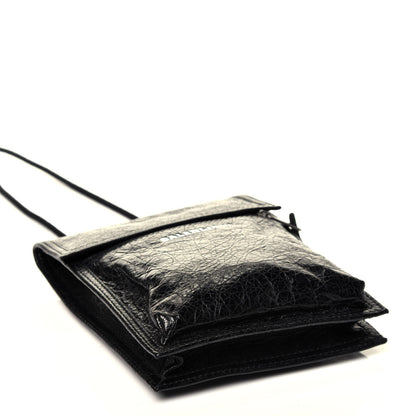 Balenciaga Agneau Arena Small Explorer Crossbody Pouch Black 4 of 10