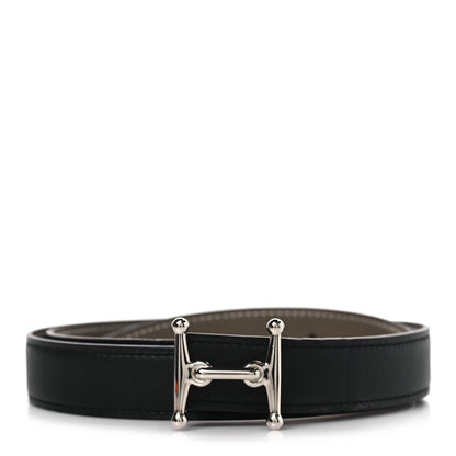 Hermes Epsom Swift 24mm Mors H Belt 95 38 Etoupe Black 1 of 7