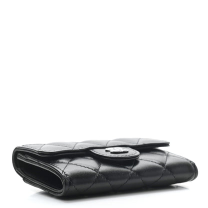 Chanel Lambskin Quilted Flap Card Holder Wallet So Black 4 of 6