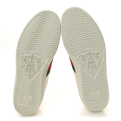 Gucci X FREYA HARTAS Calfskin Miro Soft Web Mythical Creature Embroidered Mens Ace Sneakers 8 New Mystic White 6 of 10