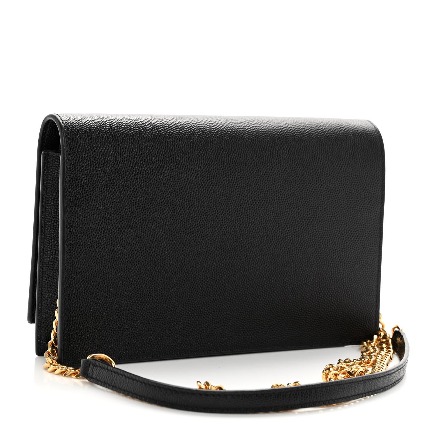 Saint Laurent Grain De Poudre Classic Monogram Kate Tassel Chain Wallet Black 3 of 9