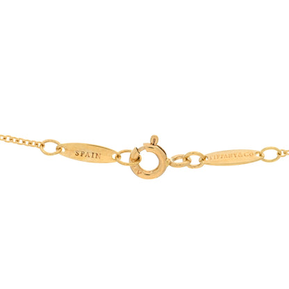Tiffany 18K Yellow Gold 18mm Elsa Peretti Bean Pendant Necklace 3 of 5